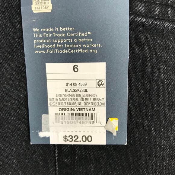 Universal Thread Jeans Womens 6 Black Straight Baggy Loose 90s Grunge Skater Y2K - Picture 11 of 14